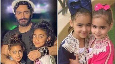 شاهد نجل تامر حسني لن تصدق تطابق ملامحه مع ملامح والده بنفس عمره